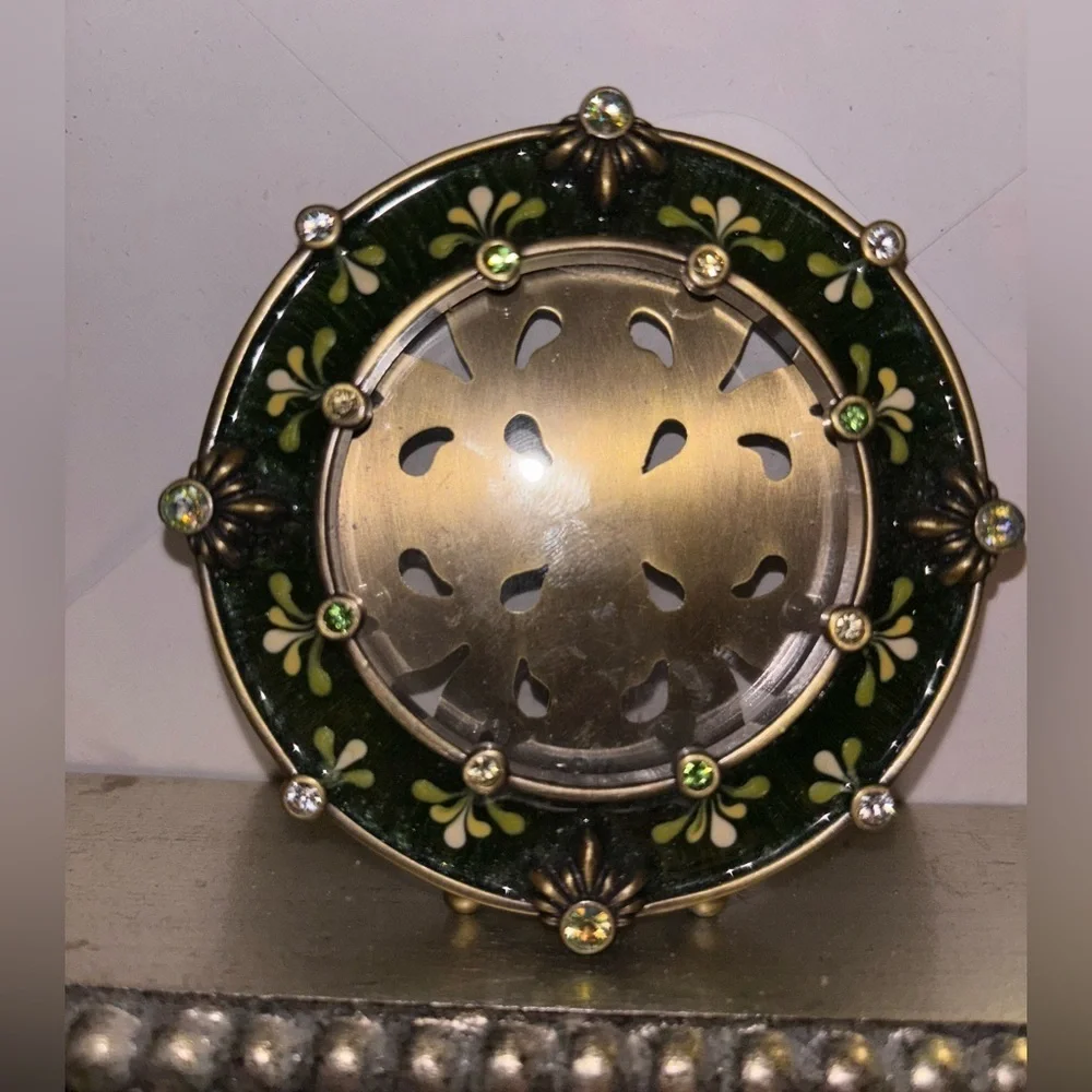 Rare Jay Strongwater Jungle Collection Swarovski Crystal Enamel Picture Frame VG